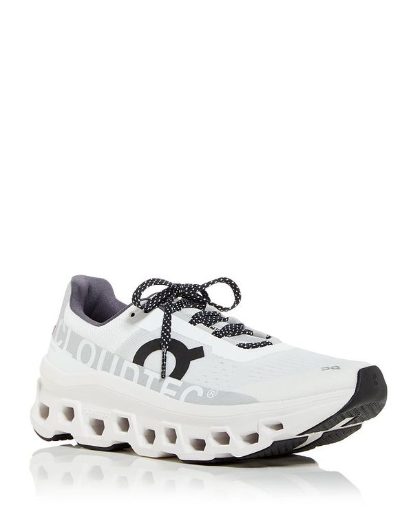  オンジー レディース スニーカー シューズ Women's Cloudmonster Lace Up Running Sneakers Undyed White