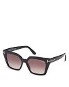 【送料無料】 トム・フォード レディース サングラス・アイウェア アクセサリー Winona Cat Eye Sunglasses, 53mm Black/Pi...