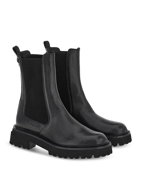 サルヴァトーレ・フェラガモ 【送料無料】 フェラガモ レディース ブーツ・レインブーツ シューズ Women's Oderico Seven Chelsea Boots Black