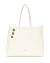 【送料無料】 バルマン レディース トートバッグ バッグ Embleme Large Leather Shopping Tote with Removable Pouch Cream/Gold