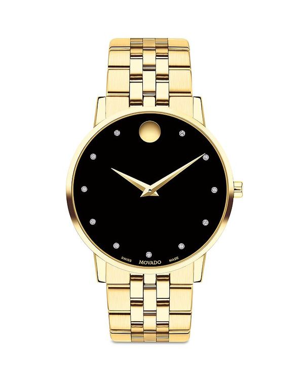 モバド 【送料無料】 モバド レディース 腕時計 アクセサリー Museum Watch, 40mm Black/Gold