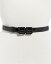 yz oVAK fB[X nhobO obO Women's Hourglass Thin Croc Embossed Leather Belt Black