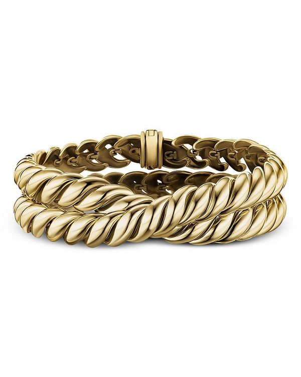 yz fCrbgE[} fB[X uXbgEoOEANbg ANZT[ 18K Gold Sculpted Cable Wrap Bracelet Gold