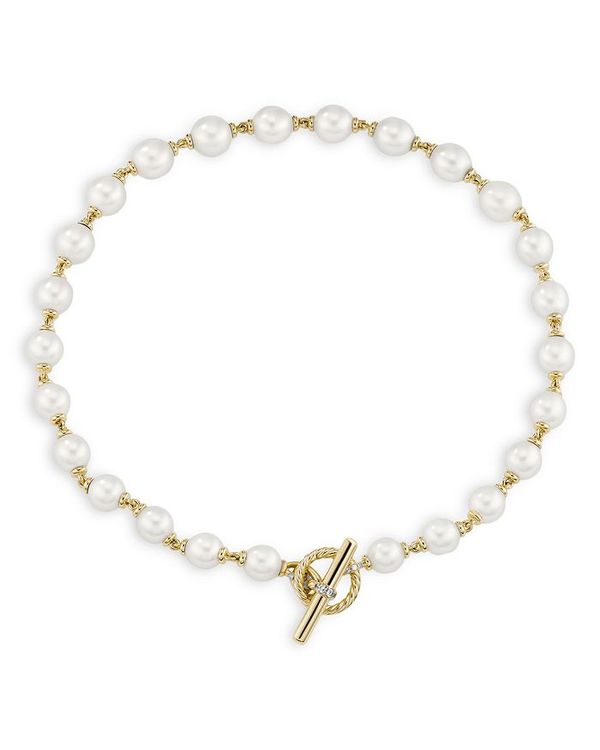 ̵ ǥӥåȡ桼ޥ ǥ ͥå쥹硼ڥȥȥå ꡼ 18K Yellow Gold Cultured Freshwater Pearl & Diamond Linked Necklace, 18