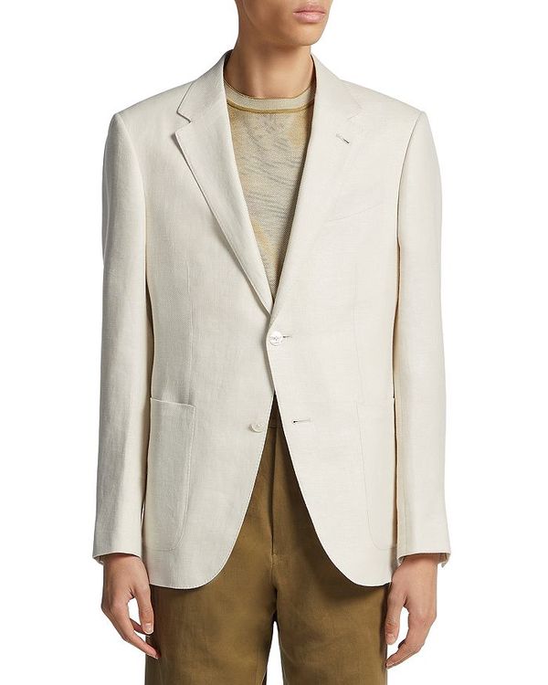 【送料無料】 ゼニア メンズ ジャケット・ブルゾン アウター Fairway Crossover Regular Fit Suit Jacket White
