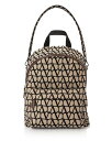 【送料無料】 ヴァレンティノ メンズ バックパック・リュックサック バッグ Logo Pattern Backpack Natural/Black