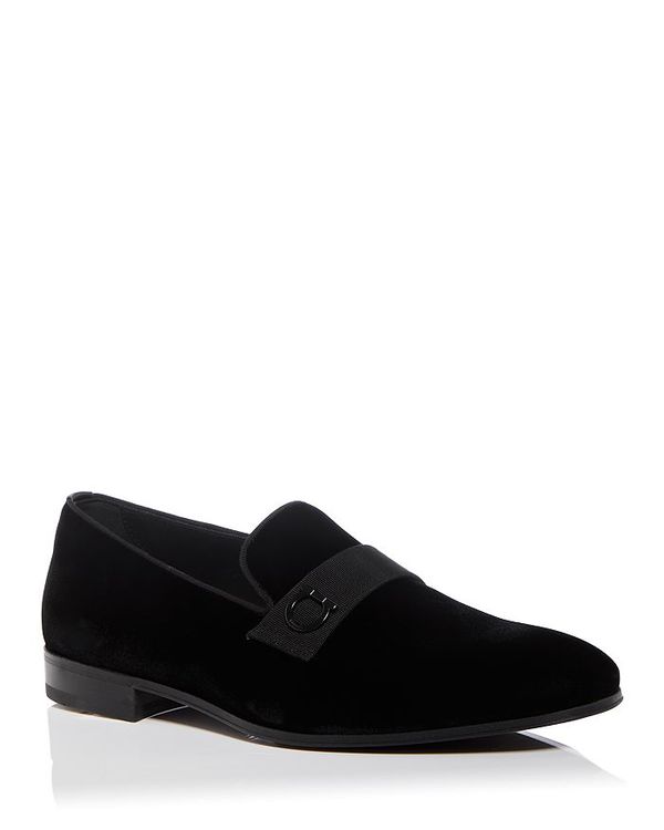 【送料無料】 フェラガモ メンズ スリッポン・ローファー シューズ Men's Smoking Slipper Loafers Nero