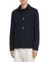 【送料無料】 ゼニア メンズ ジャケット・ブルゾン アウター Wool & Cashmere Chore Jacket Navy