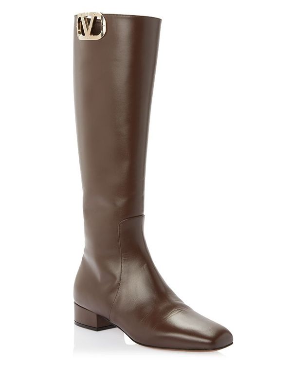 【送料無料】 ヴァレンティノ レディース ブーツ・レインブーツ シューズ Women's VLogo Boots Cocoa