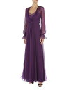 【送料無料】 アルベルタ フェレッティ レディース ワンピース トップス Silk Long Sleeve Gown Violet