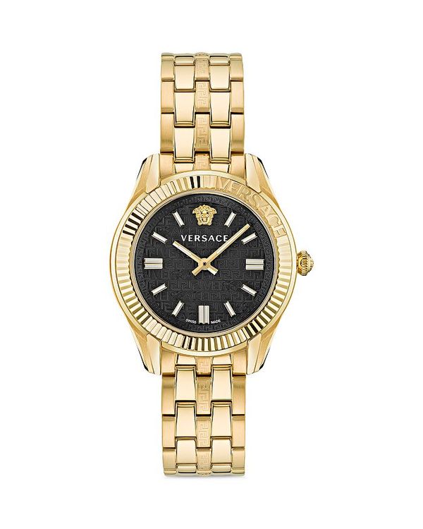 【送料無料】 ヴェルサーチ レディース 腕時計 アクセサリー Greca Time Watch, 35mm Black/Gold