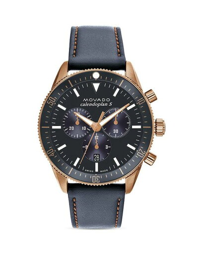 【送料無料】 モバド レディース 腕時計 アクセサリー Calendoplan S Bronze Ion Plated Stainless Steel Chronograph, 42mm Black/Blue 【送料無料】 モバド レディース 腕時計 アクセサリー Calendoplan S Bronze Ion Plated Stainless Steel Chronograph, 42mm Black/Blue