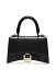 yz oVAK fB[X nhobO obO Hourglass XS Top Handle Bag Black/Gold