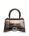 ハンドバッグ 【送料無料】 バレンシアガ レディース ハンドバッグ バッグ Hourglass XS Top Handle Bag Dark Bronze/Silver