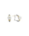 【送料無料】 ラゴス レディース ピアス・イヤリング アクセサリー 18K Gold and Sterling Silver Luna Earrings with Cultured Freshwater Pearls White/Multi