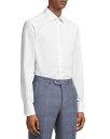 【送料無料】 ゼニア メンズ シャツ トップス Micro Striped Trecapi Tailored Fit Long Sleeve Shirt Bra...