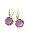 【送料無料】 イッポリスタ レディース ピアス・イヤリング アクセサリー 18K Yellow Gold Amethyst Oval Drop Earrings Purple/Gold(4)