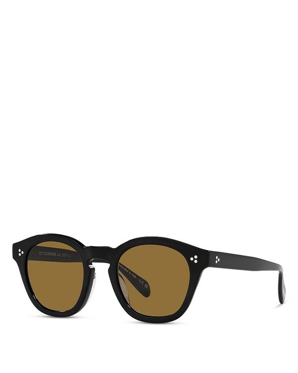 オリバーピープルズ サングラス レディース 【送料無料】 オリバーピープルズ レディース サングラス・アイウェア アクセサリー Boudreau L.A. Square Sunglasses, 48mm Black/Brown Solid