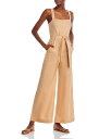 【送料無料】 エーエルシー レディース ジャンプスーツ トップス Winslow Linen Belted Wide Leg Jumpsuit Biscotti