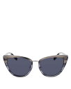 【送料無料】 シャイノーラ レディース サングラス・アイウェア アクセサリー Cat Eye Sunglasses, 55mm Gray/Blue Solid