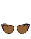 【送料無料】 シャイノーラ レディース サングラス・アイウェア アクセサリー Cat Eye Sunglasses, 55mm Tortoise/Brown Solid 1