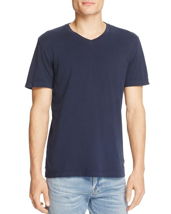 ヴェルヴェットバイグラハムスペンサー メンズ Tシャツ トップス Velvet Samsen V-Neck Tee Mid Blue