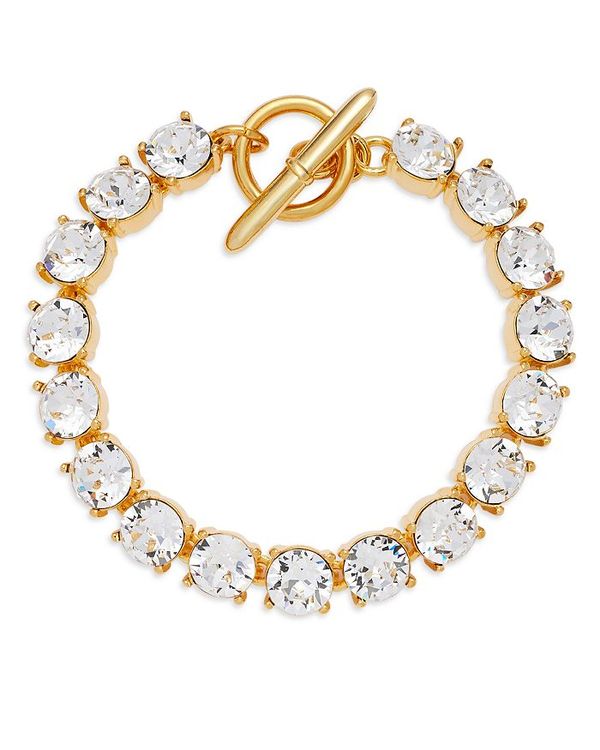 【送料無料】 ケネスジェイレーン レディース ブレスレット・バングル・アンクレット アクセサリー Crystal Link Bracelet in 22K Gold Plated Silver/Gold