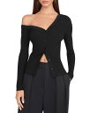 【送料無料】 スタウド レディース ニット・セーター カーディガン アウター Craftsman One Shoulder Ribbed Cardigan Bl...
