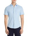 【送料無料】 ボス メンズ シャツ トップス Robb Slim Fit Short Sleeve Button Front Shirt Light Paste...