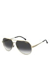 【送料無料】 カレーナ レディース サングラス・アイウェア アクセサリー Aviator Sunglasses, 63mm Gold/Gray Gradient