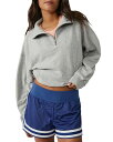 フリーピープル 【送料無料】 フリーピープル レディース パーカー・スウェット アウター Valley Girl Quarter Zip Sweatshirt Heather Grey