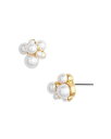 【送料無料】 ケネスジェイレーン レディース ピアス・イヤリング アクセサリー Imitation Pearl Cluster Stud Earrings White/Gold