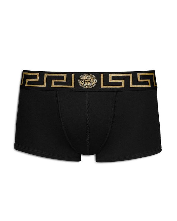 versace 【送料無料】 ヴェルサーチ メンズ ボクサーパンツ アンダーウェア Low Rise Logo Trunks Black/Gold