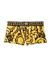 versace 【送料無料】 ヴェルサーチ メンズ ボクサーパンツ アンダーウェア Printed Low-Rise Stretch Cotton Blend Trunks Black Print