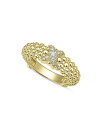 【送料無料】 ラゴス レディース リング アクセサリー 18K Yellow Gold Embrace Diamond X Caviar Bead Statement Ring Gold