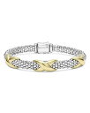 【送料無料】 ラゴス レディース ブレスレット・バングル・アンクレット アクセサリー 18K Yellow Gold & Sterling Silver Embrace Triple X Caviar Bead Link Bracelet Silver/Gold