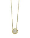 【送料無料】 ラゴス レディース ネックレス・チョーカー・ペンダントトップ アクセサリー 18K Yellow Gold Meridian Diamond Pave Circle Pendant Necklace, 16-18