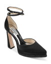 【送料無料】 バッジェリーミシュカ レディース パンプス シューズ Women's Elaina Ankle Strap Pointed Toe High Heel Pumps Black Satin