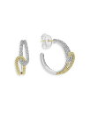 【送料無料】 ラゴス レディース ピアス・イヤリング アクセサリー 18K Yellow Gold & Sterling Silver Caviar Lux-Clip Diamond Hoop Earrings - 100% Exclusive Silver/Gold