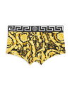 versace 【送料無料】 ヴェルサーチ メンズ ボクサーパンツ アンダーウェア Printed Low-Rise Stretch Cotton Blend Trunks Black/Gold