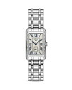 yz W fB[X rv ANZT[ Stainless Steel Watch with Diamonds, 37mm Ivory/Silver