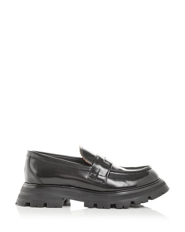 【送料無料】 アレキサンダー・マックイーン レディース スリッポン・ローファー シューズ Women's Wander Platform Penny Loafers Black 3