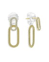 【送料無料】 ラゴス レディース ピアス・イヤリング アクセサリー 18K Yellow Gold & Sterling Silver Caviar Lux-Clip Diamond Front to Back Link Drop Earrings - 100% Exclusive Gold/Silver