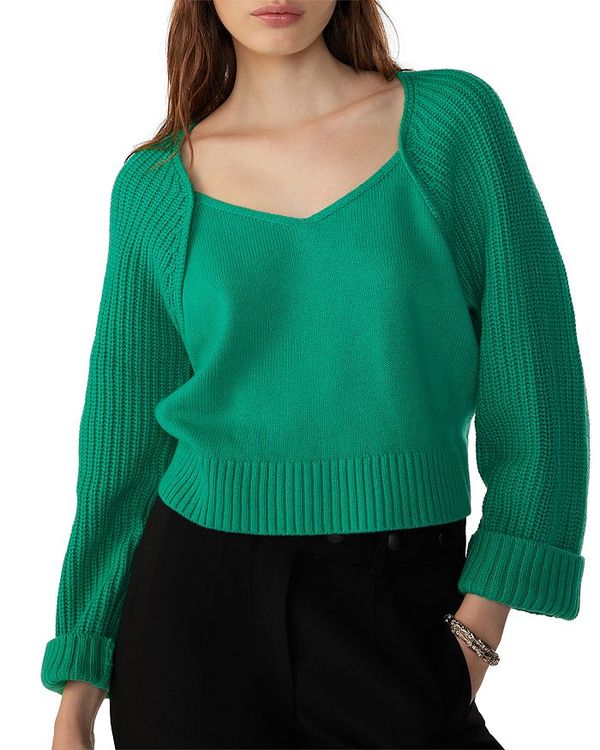 ̵ Хå ǥ ˥åȡ  Susy Sweetheart Neck Sweater Green