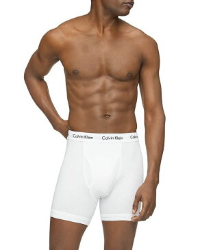 カルバンクライン メンズ ボクサーパンツ アンダーウェア Cotton Stretch Moisture Wicking Boxer Briefs Pack of 3 White