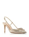 【送料無料】 ヴァレンティノ レディース パンプス シューズ Women's Embellished Slingback Pointed Toe Pumps Gold