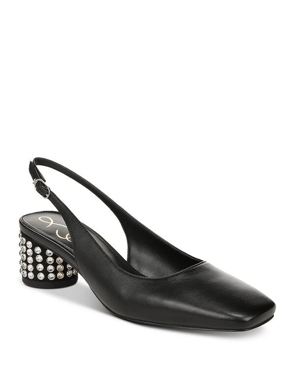 【送料無料】 サムエデルマン レディース スリッポン・ローファー シューズ Women's Terra Gem Slip On Embellished Slingback Pumps Black