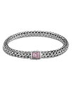 【送料無料】 ジョン・ハーディー レディース ブレスレット・バングル・アンクレット アクセサリー Sterling Silver Classic Chain Black Sapphire & Pink Tourmaline Reversible Bracelet Pink/Silver