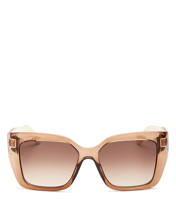 【送料無料】 フェラガモ レディース サングラス・アイウェア アクセサリー Square Sunglasses, 55mm Beige/Brown Gradient 1