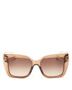 【送料無料】 フェラガモ レディース サングラス・アイウェア アクセサリー Square Sunglasses, 55mm Beige/Brown Gradient